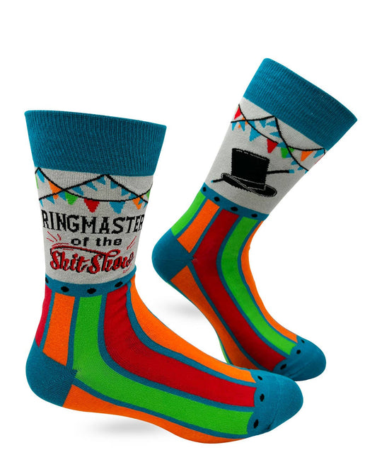 Ringmaster Of The Shit Show Men's Novelty Crew Socks