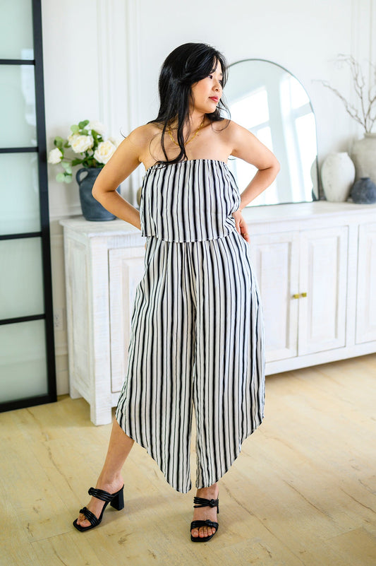 Modern Stripes Sleeveless Jumpsuit