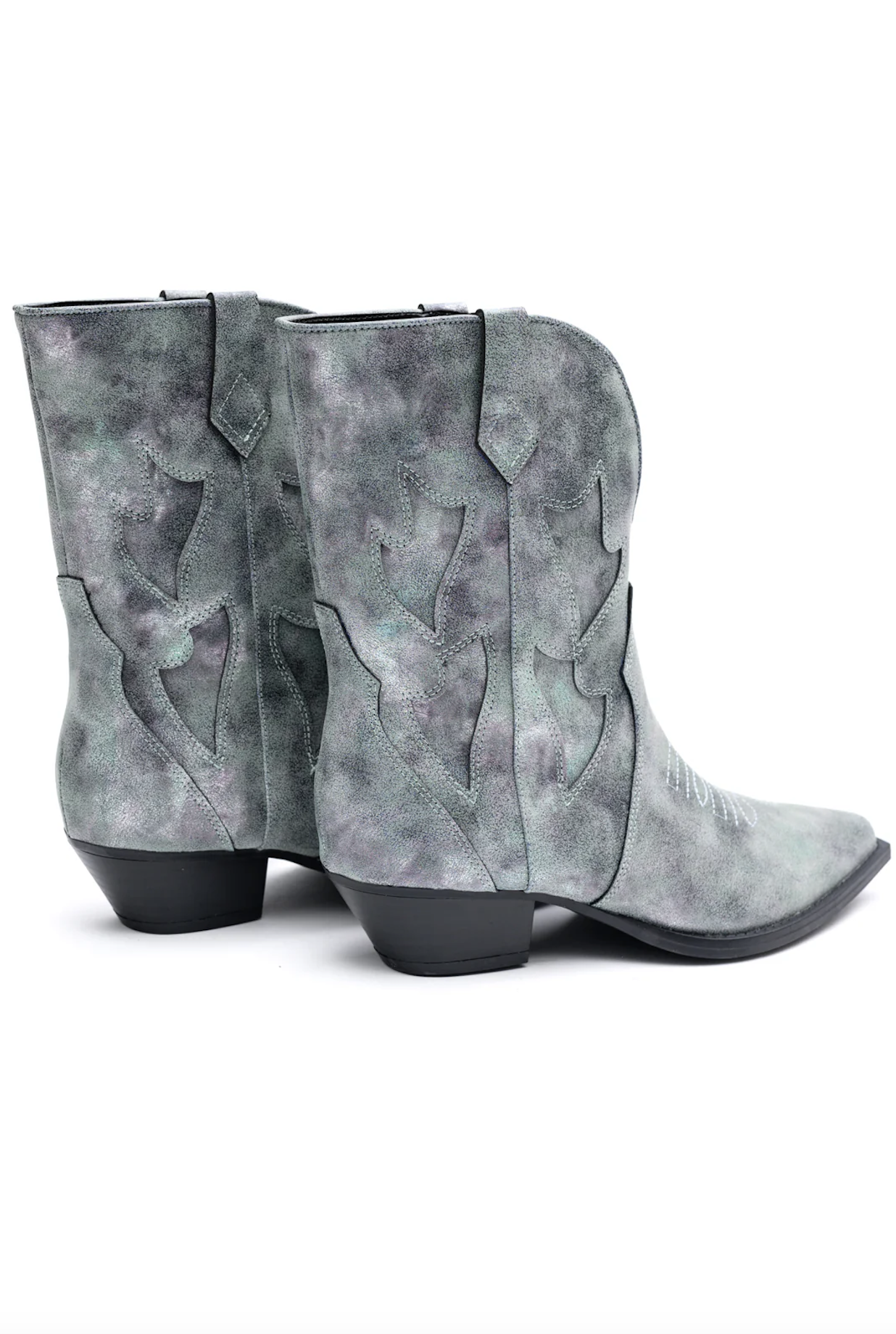 Jersey Metallic Boot in Blue