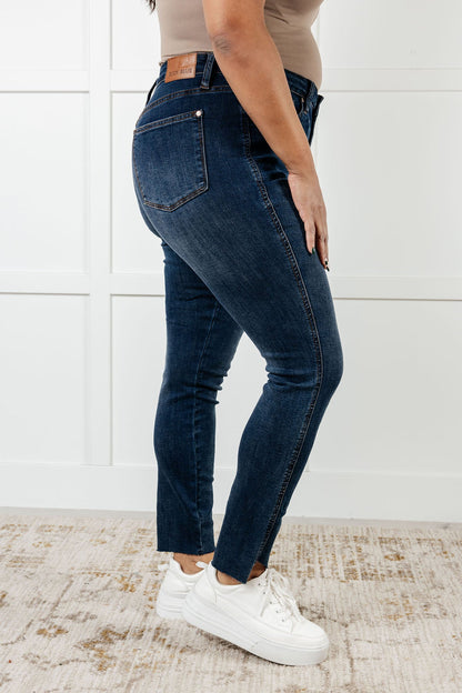 Tessa High Rise Control Top Step Hem Skinny Jeans