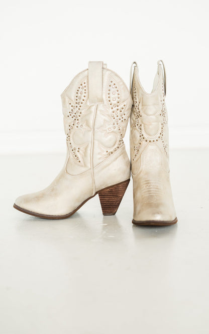 Houston Western Boots in Champagne